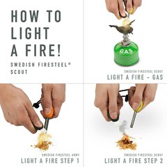 Light My Fire Flint Fire Starter Ferro Rod Survival Tool Scout Fire Steel Bus…