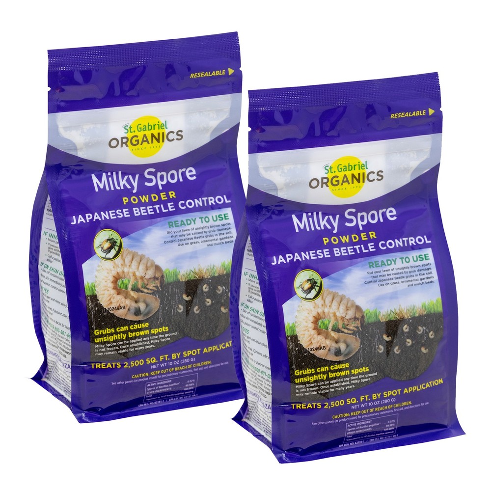 St. Gabriel Organics Milky Spore Japanese Beetle Grub Control, 10oz, Pack of 2