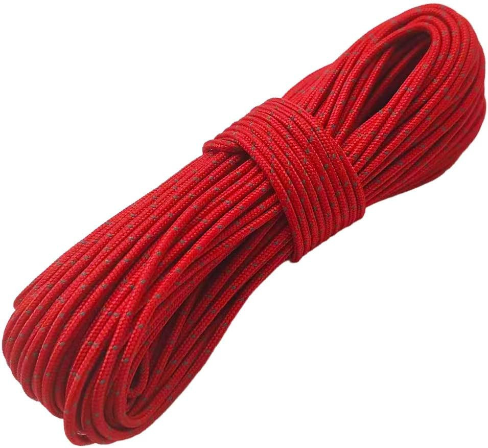 2Mm Reflective Guyline Camping Paracord, Ultralight Thin Cord Rope for Tarp Rain