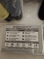 Survival Backpack For Cars Incl Blanket, Hat, Gloves, Toiletries Hand Warmers ++