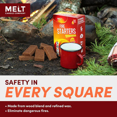 Fire Starter Squares, 160 Pcs – Charcoal Fire Starters for Campfires, Grill