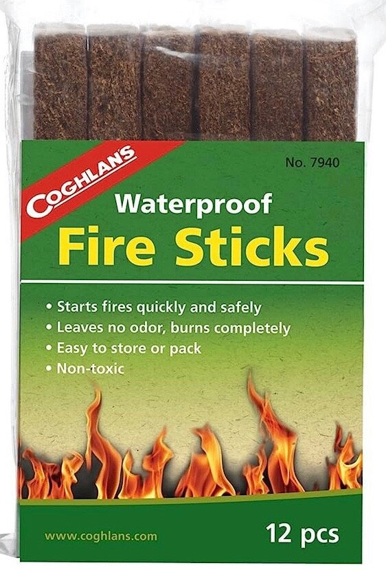 Coghlan’s Waterproof Fire Sticks (12 Pack), Non-toxic Odorless Survival