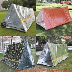1PCS 2Person Emergency Life Tent Survival Camping Shelter Tube Tent Blanket Rope