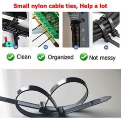 400 Black Cable Zip Ties Assorted Sizes 100 PACK of 4″-12″ Camping Survival Gear