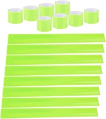 20 Pcs Reflective Snap Bands High Visibility Safety Armbands for Cycling Running