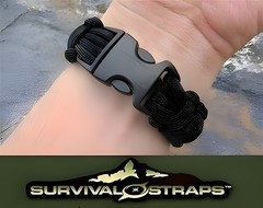 Survival Straps 550 Military Spec Paracord Bracelet Green/Tan 7.5″ Camping New