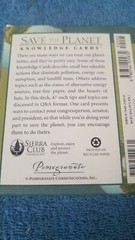 Sierra Club Save the Planet Knowledge Cards