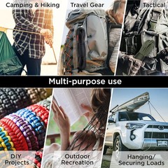 Reflective Paracord Rope 550lb 4mm – Glow para Cord – Camping Utility Rope | 550