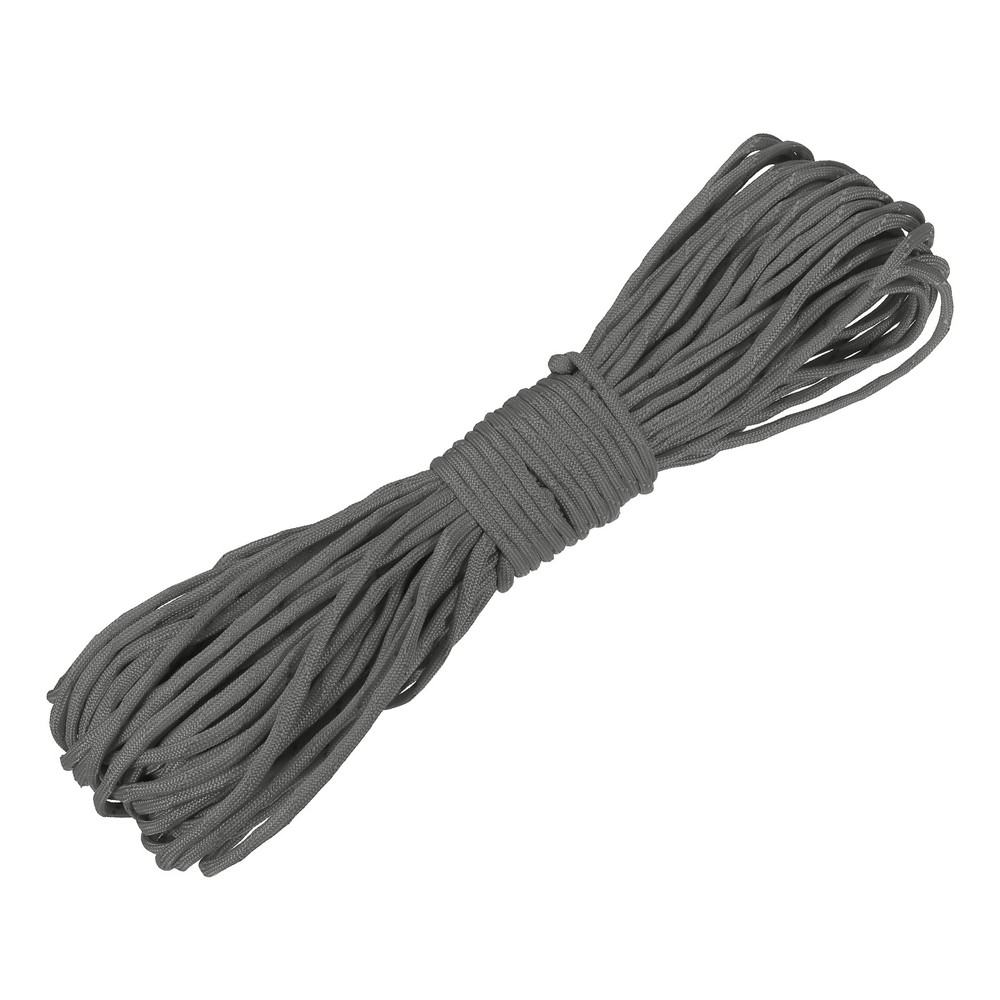 Reflective Fluorescent Paracord Rope 4mm 98 ft for Camping (Gray)
