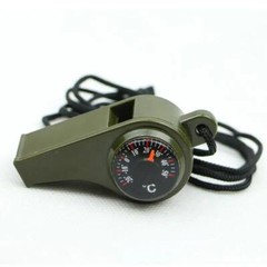 3-in-1 Survival Whistle with Compass & Thermometer for Camping & Emergencies