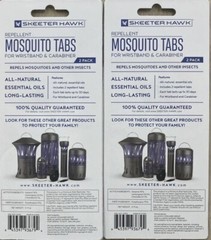 Skeeter Hawk Mosquito Replacement Tabs For Wristband And Carabiner | Pack Of 2