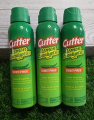 3 x Cutter Lemon Eucalyptus Insect Repellent 4 Ounce Deet Free