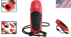 Portable & Durable Electronic Whistle – 100 Decibels with 9V Battery, Red Design