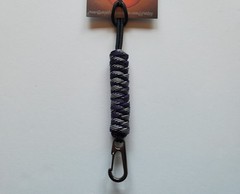 Frozen State Cord Clippie Knife Lanyard 550 Paracord Purple & Silver UV Reactive