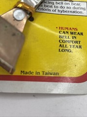 Vintage Official Bear Bell Warning Bell Taiwan
