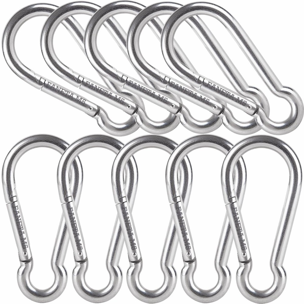 2 inch Flag Pole Clip M5 Spring Snap Hooks 304 Stainless Steel Carabiner Clip…