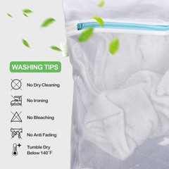 OTraki Large Mesh Washing Bag 43 x 35 in XL 43 x 35 inch, White + Blue