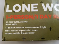 Be Smart Get Prepared Lone Wolf-1 person/1 day survival kit
