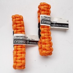 SET OF 2 Everbilt 9″ Paracord Emergency Survival Bracelets Solid Orange NWT