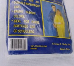 Vintage Emergency Poncho The Weather Station Clear Vinyl