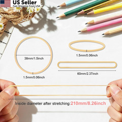 1100Pcs Rubber Bands Size #16 Rubberbands Light Brown Elastics