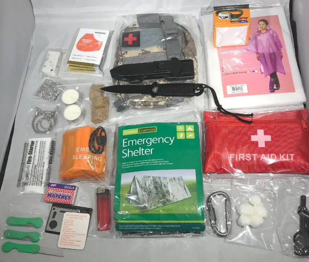 Survival Kit Essential Glove Compartment Jeep MOLLE System – Fire Shelter Light