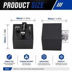 Qonsy 4 Pack 5 Pin Electrical Switch Relays For Automotive Car Truck Marine