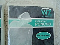 Lot Of 2 » NIP » Weather Zone One Size Fits All Clear & Light Weight Ponchos