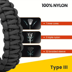 500 1000FT Paracord w/Spool 550LB Parachute Cord Rope Mil Spec Type III 7 Strand