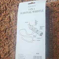 Allen Safety Whistle w/ Compass Mirror Lanyard Fire Starter Match Holder 690