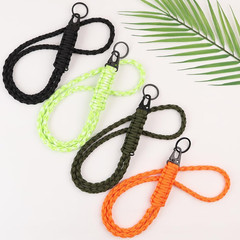 4 Pieces Heavy Duty Braided Paracord Lanyard Keychains with Whistles – Outdoor S