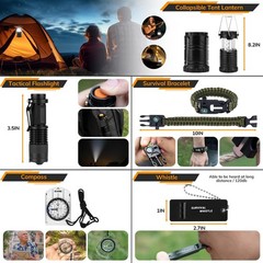 Survival Kit, 250pcs Survival Tools Tactical Gear and Trauma Bag, Survival Fi…