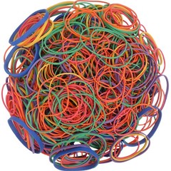 AIWOQI Rubber Bands assorted size multicolor 0.5 lb/227g rubber Multicolor