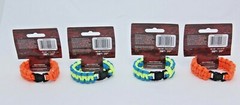 (12) SecureLine Small Braided Paracord Survival Bracelet Asst. Colors