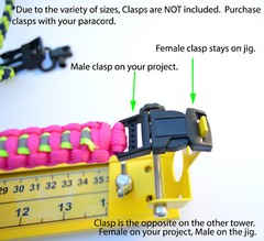 47″ Professional Paracord Jig Light Weight Adjustable Aluminum DIY 550 Paracord
