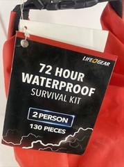 LIFE + GEAR 72 Hours WATERPROOF Bag SURVIVAL KIT & First Aid 130 Pcs 2 Person