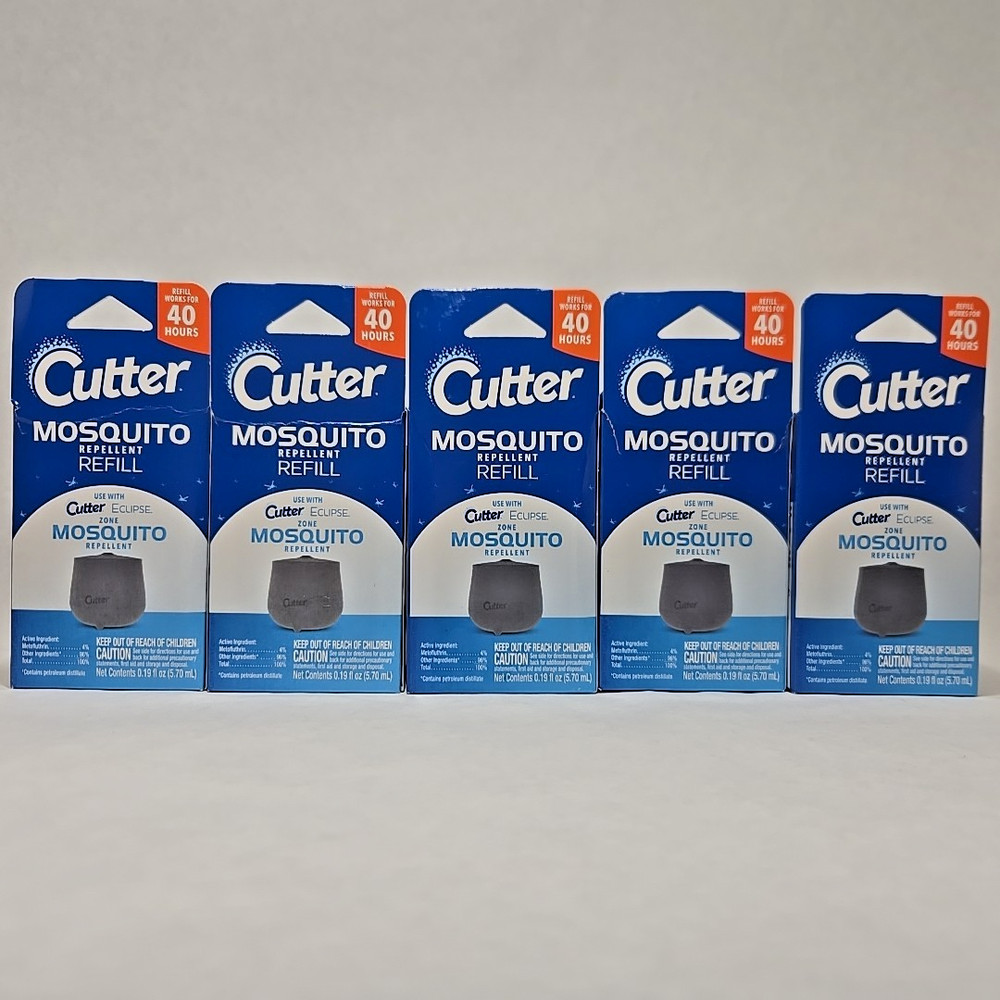Cutter Mosquito Repellent 40-Hour Refill For Eclipse Zone Mosquito Lot Of 5