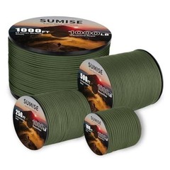 Paracord Rope 1000lb, 5/32 in(4mm), 12 Strand Parachute Cord 500ft Army Green