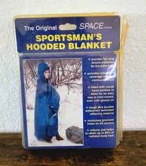 Space Brand Sportsman’s Hooded Blanket Poncho Emergency Survival Vintage NIP