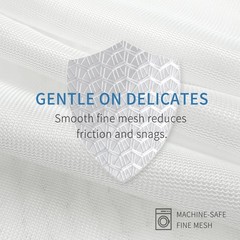 Muchfun 3Pcs Durable Fine Mesh Laundry Bags 1Large, 1Medium, 1Small, White