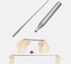 2pcs Portable Emergency Fire Starter Stainless Steel Blow Fire Tube Fire Tools