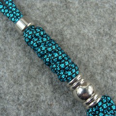 2 Pack Handmade 550 Paracord Knife Lanyard With Steel Beads / Knife Pendant