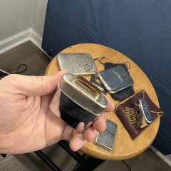 Vintage Lot of Metal Hand Warmers & Lighters, Zippo Peacock Jon-E Jc Higgins