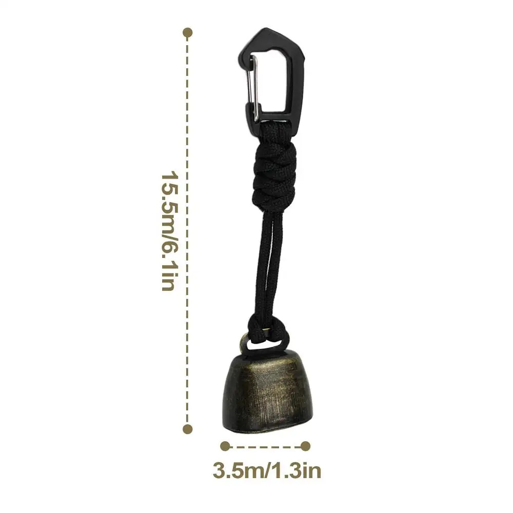 1PC Outdoor Repellent Bear Bell Camping Retro PU Wind Chime Keychain Accessories