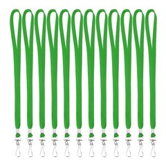 25Pcs 17.3″ Polyester Flat Lanyard with Clasp for Keys, Green