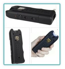 Rechargeable LED Flashlight Electric Shock Stun Gun Women Self Defense ALARM BLK