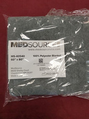 MEDSOURCE MS-40540 Emergency Blanket,Gray,60In x 80In