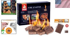 Water Resistant Fire Starter Sticks 32 Count for Charcoal Grills and Outdoor Use