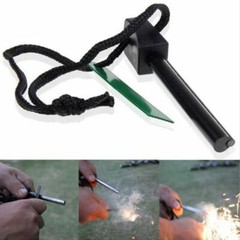 1-10pcs Outdoor Survival SOS Magnesium Flint Scraper Stone Fire Starter Lighter