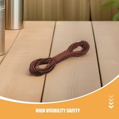 2Pcs Reusable Brown Nylon Utility Rope Tent Guide Ropes for Outdoor Use